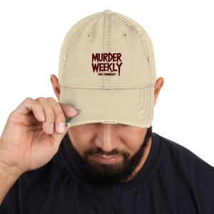 'Murder Weekly' Dark logo Distressed Dad Hat