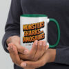 'Monsters, Sharks, and Dinosaurs' Mug with Color Inside - Image 13