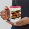'Monsters, Sharks, and Dinosaurs' Mug with Color Inside - Image 10