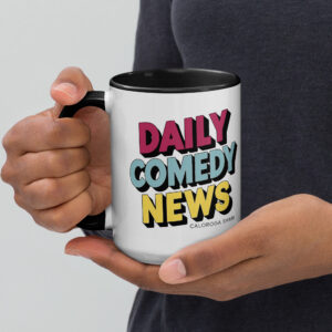 'Daily Comedy News' Mug with Color Inside