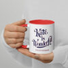 'Kate is Wonderful' Mug with Color Inside - Image 7